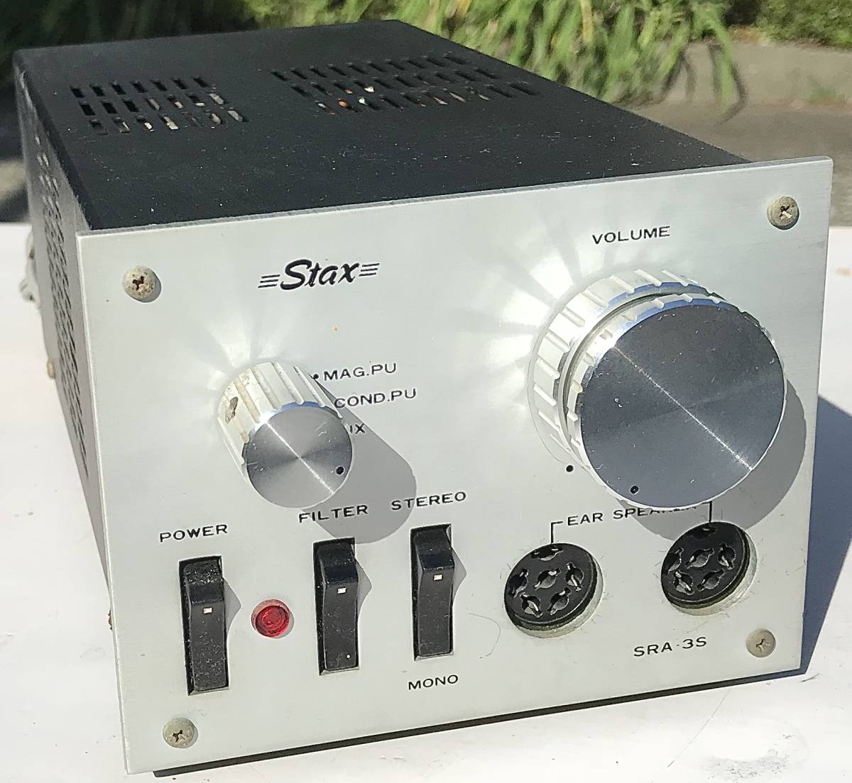 ジャンク Stax SRA-3S イヤースピーカー専用アンプ コンデンサーイヤー