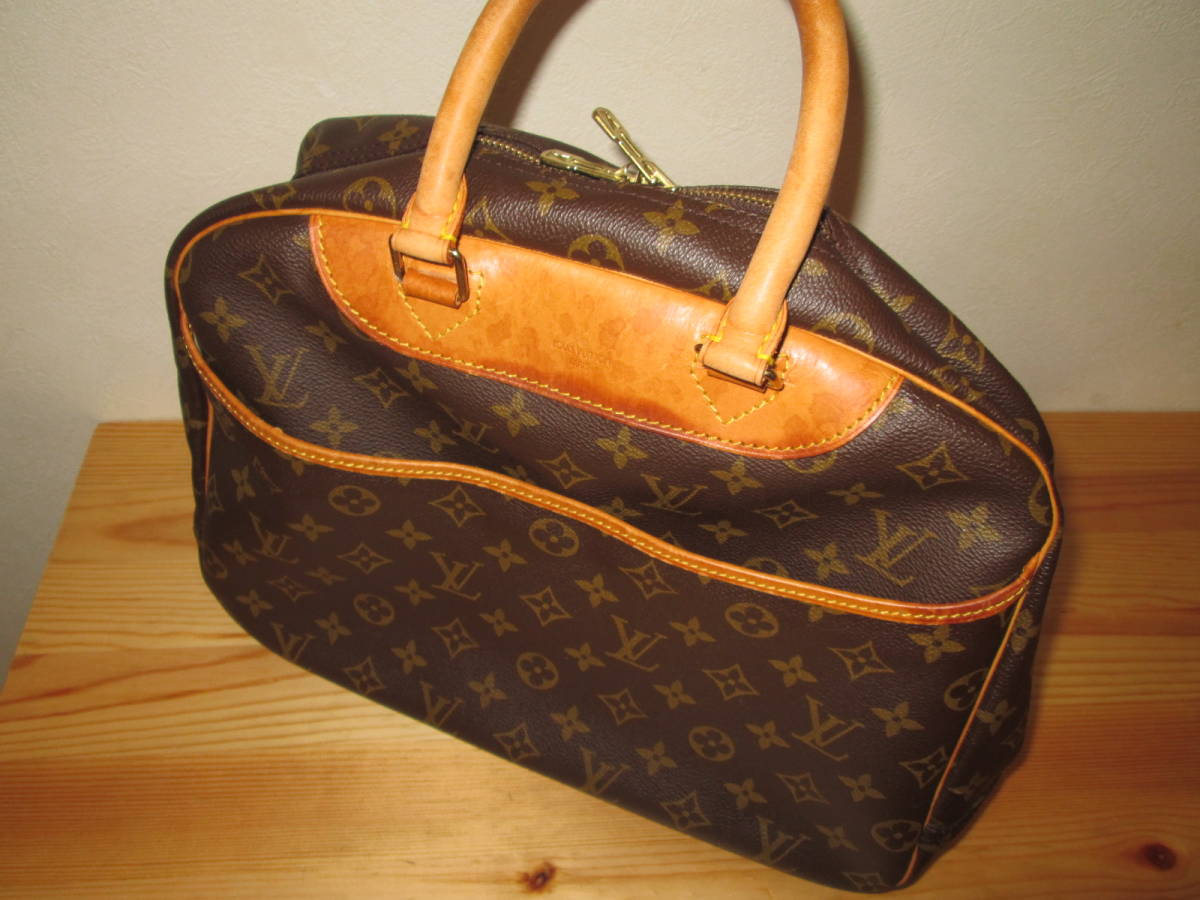 本物保証■難あり■ルイヴィトン■ハンドバッグ■モノグラム■ドーヴィル■LOUIS VUITTON■修理必要
