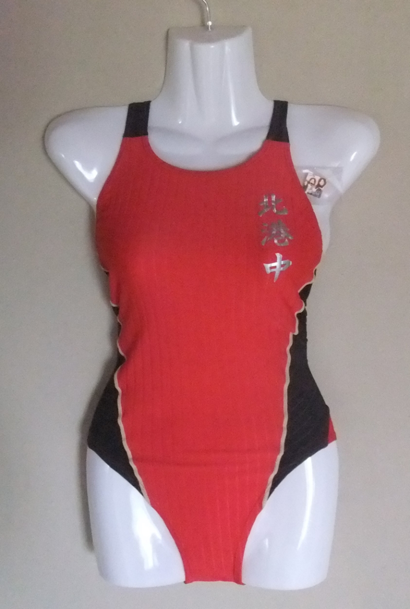 Mizuno 競泳用水着 赤⁄黄 140サイズ ミズノ（カラーレッド
