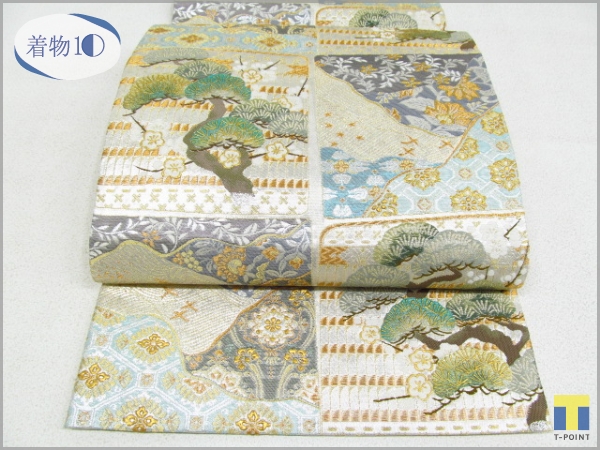 正絹 名古屋帯 猫 逸品 魔女と月 M 正絹 猫と月 名古屋帯