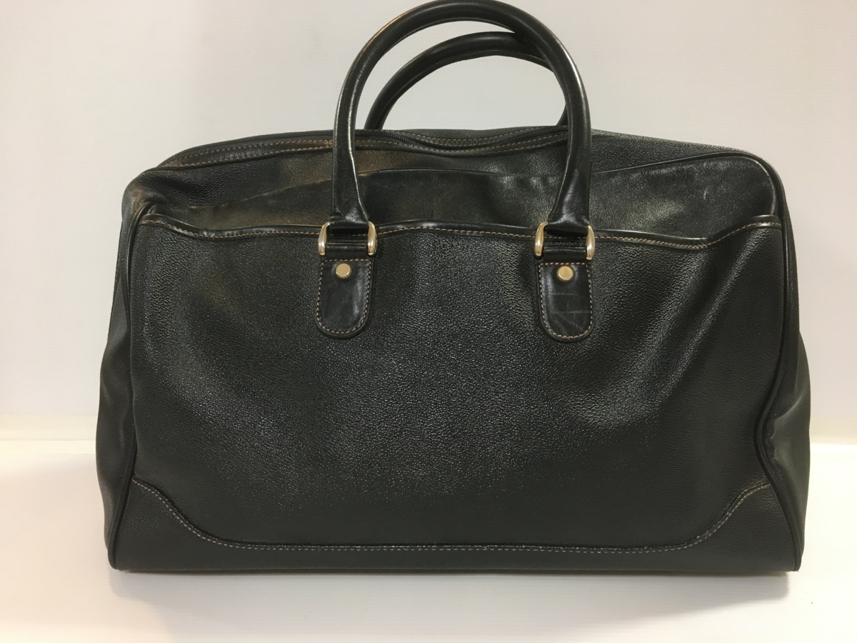 バーバリーゴルフ BURBERRY○レザー ボストンバッグ ブラック 
