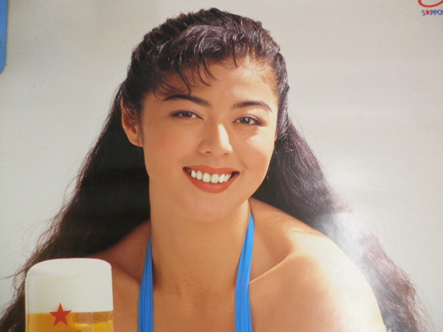 C4236☆当時物 サッポロビール 武田久美子 水着 B2サイズ ポスター