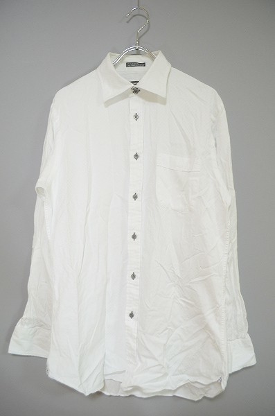 【最新作，高品質】 A42/春夏 薄手 BURBERRY BLACK LABEL バーバリー コットン 市松模様 ドゥエボットーニ 長袖 ドレス Yシャツ 40 白/タイ製 メンズ スーツ(トップス)｜売買されたオークション情報、yahooの商品情報をア 男性用