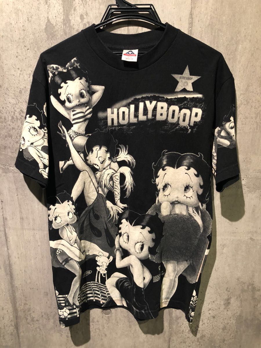 美品 希少お得セット 98年製 ベティーブープ ベティちゃん Betty Boop ベティ総柄Tシャツ&ビッグロゴ！デニムジャケット ビンテージ 90s80s ベティちゃん ベティ ブープ 限定パッケージ ブープ™ 今「60s」のレトロさが逆に新しい！ベティーちゃんこと『ベティー