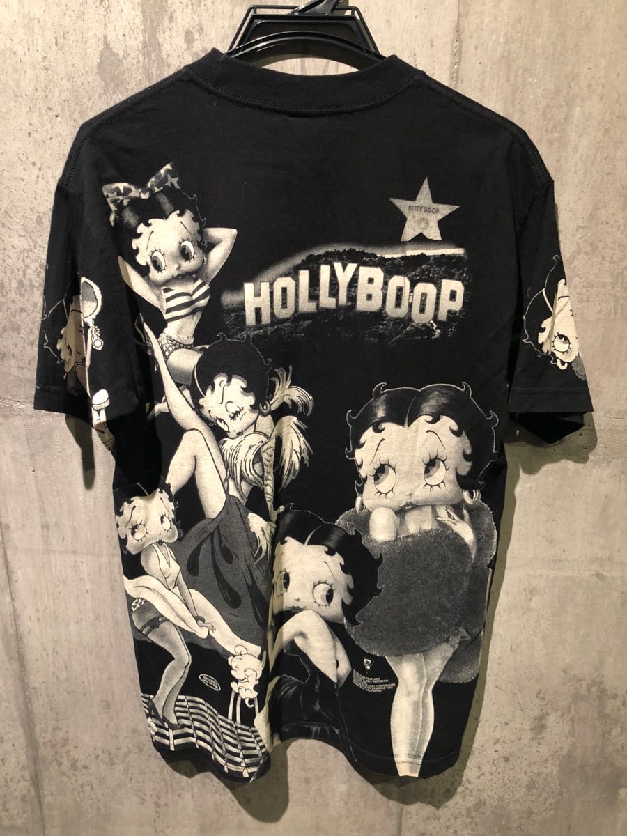 美品 希少お得セット 98年製 ベティーブープ ベティちゃん Betty Boop ベティ総柄Tシャツ&ビッグロゴ！デニムジャケット ビンテージ 90s80s ベティちゃん ベティ ブープ 限定パッケージ ブープ™ 今「60s」のレトロさが逆に新しい！ベティーちゃんこと『ベティー