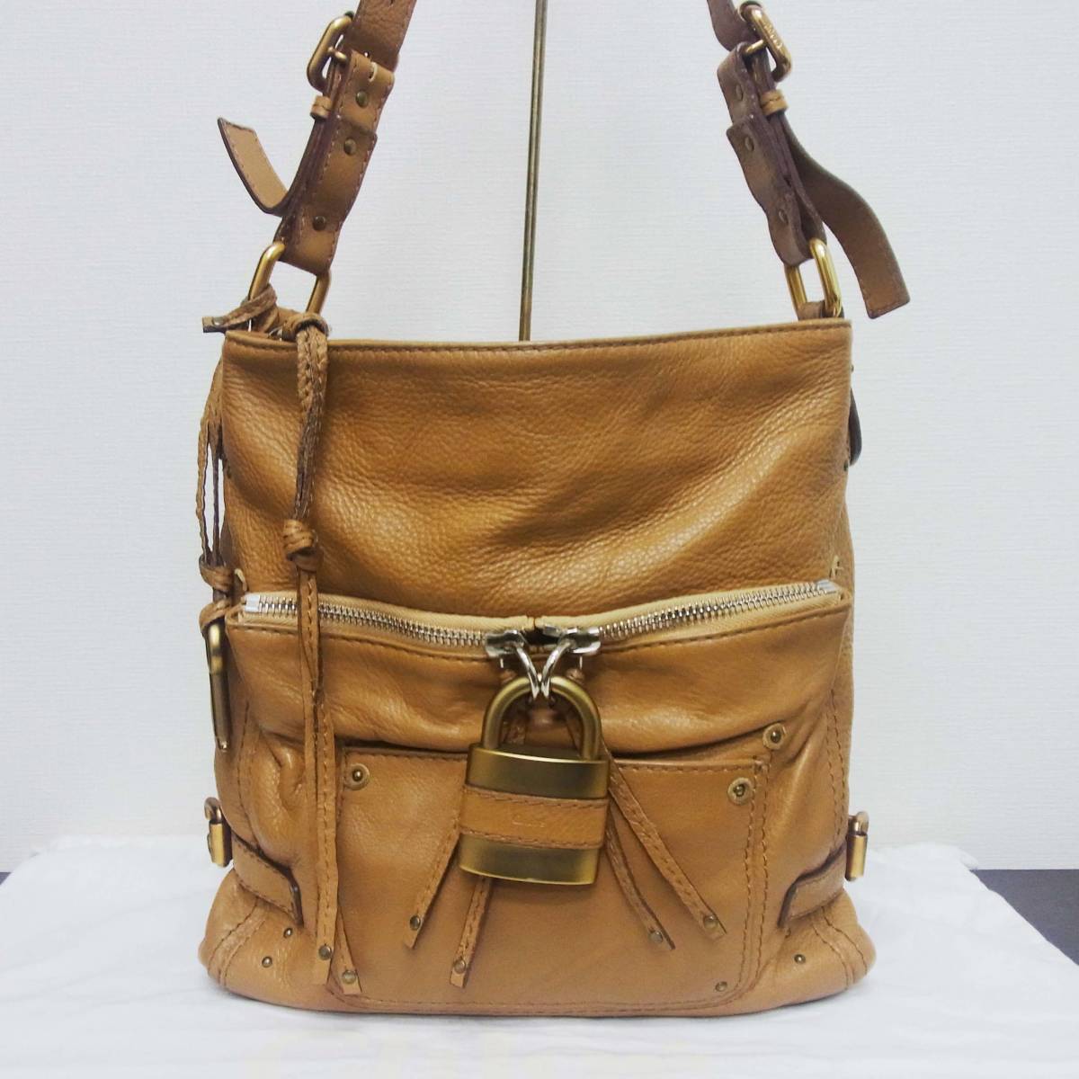 ☆クロエ/Chloe☆パディントン レザーショルダーバッグ ブラウン 