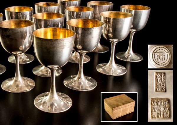 純銀刻印 洋酒 盃 銀杯十二客 東京服部時計店謹製 箱付 ウィスキー ブランデー 酒器 売買されたオークション情報 Yahooの商品情報をアーカイブ公開 オークファン Aucfan Com