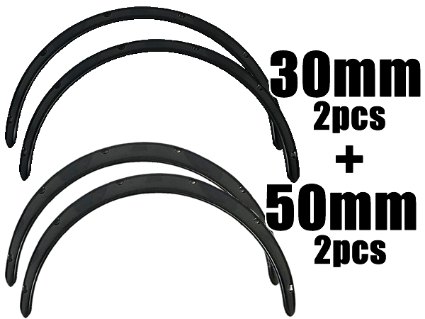 ABS製 オーバーフェンダー 黒 【50mm+70mm各2枚 計4枚】汎用 楽天市場