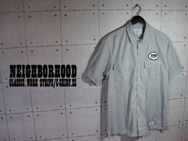 HOT，SALE /16SS/NEIGHBORHOOD ネイバーフッド CLASSIC WORK STRIPE/C-SHIRT.SS NBHD OGワッペン付き ストライプ ワーク シャツXL/メンズ(半袖シャツ)｜売買されたオークション情報、yahooの商品情報をアーカイブ公開 - 男性用