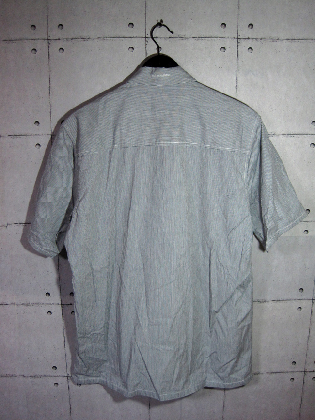 美品/16SS/NEIGHBORHOOD ネイバーフッド CLASSIC WORK STRIPE/C-SHIRT.SS NBHD OGワッペン付き ストライプ ワーク シャツXL/メンズ ネイバーフッド NEIGHBORHOOD 16SS 161FPNH-CSM01S H-S&frasl; 激レア