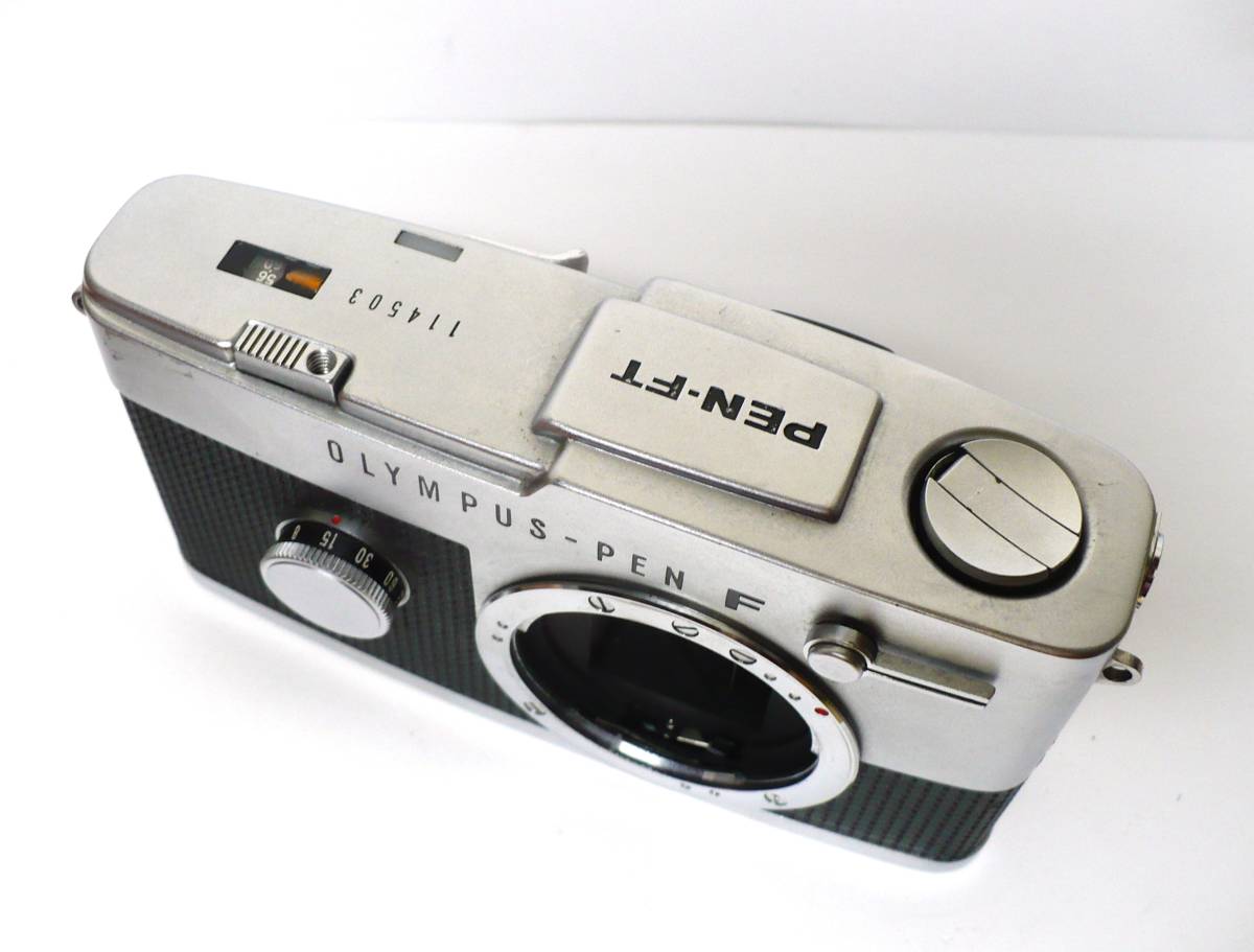 ハーフサイズ 一眼レフカメラ 【良品】OLYMPUS-PEN F PEN-FT シルバー