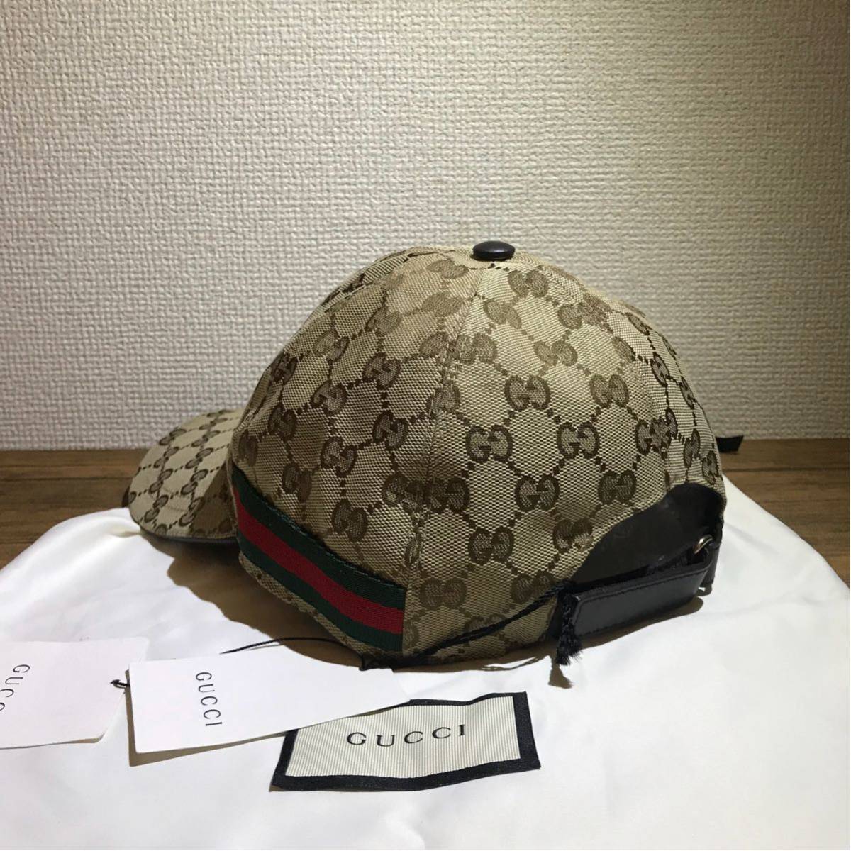 GUCCI キャップ シェリーライン 新品 未使用 人気 GGキャンバス タグ 