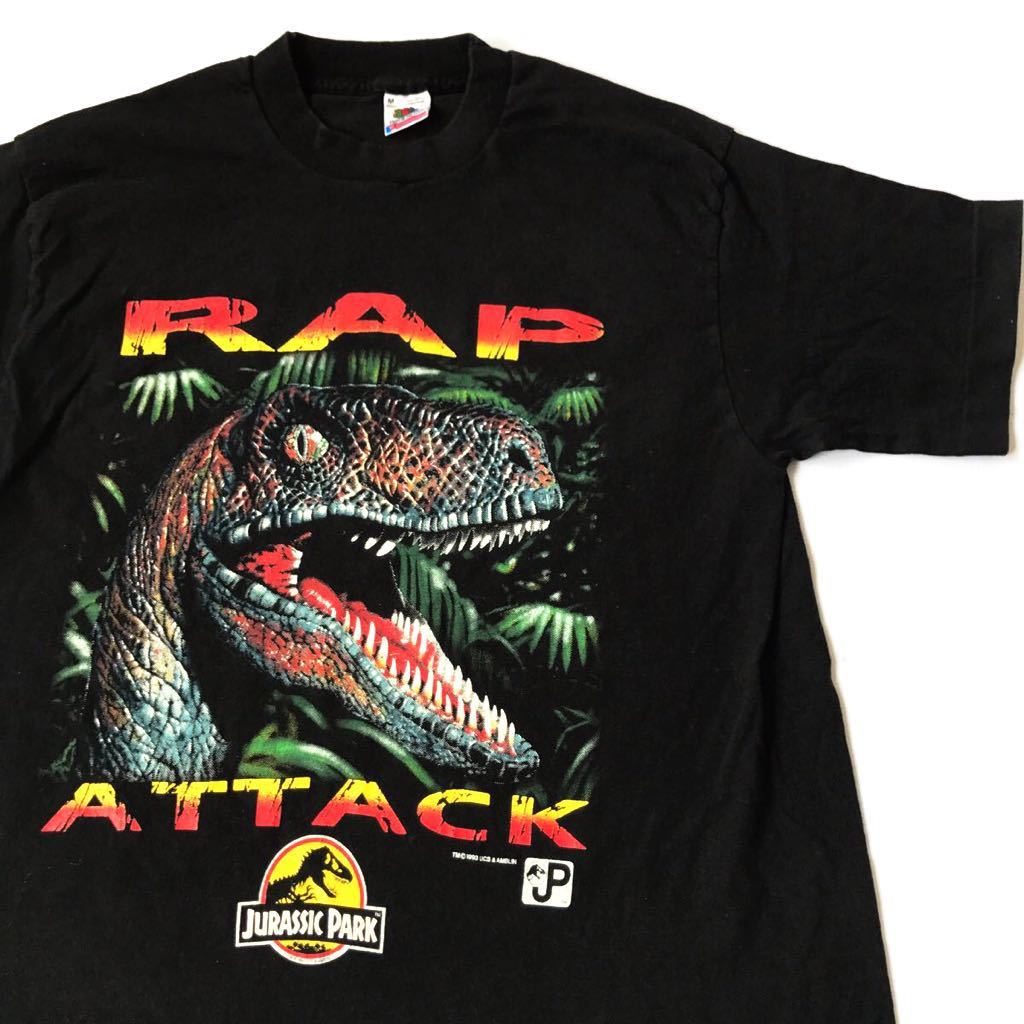 93年 JURASSIC PARK Tシャツ M 黒 USA製 ビンテージ 90s 90年代 