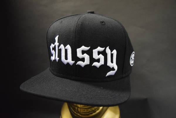 ステューシーSTUSSYエイトボールスナップバックキャップ★ブラック