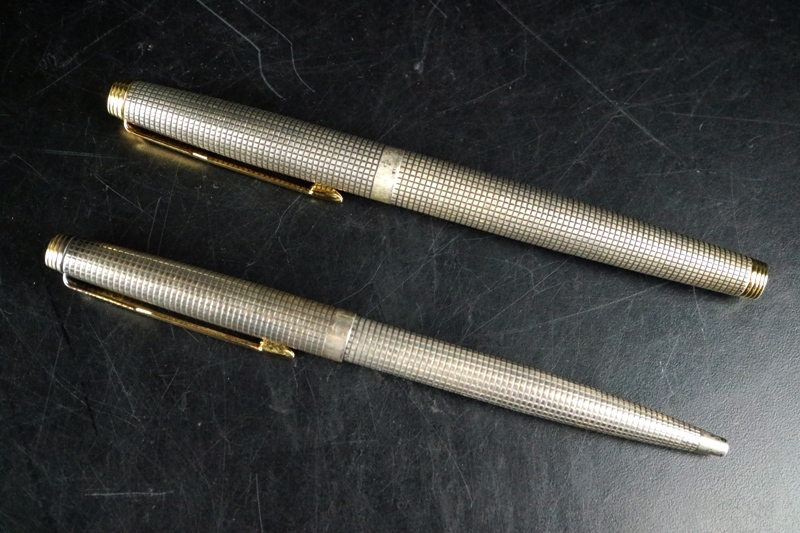 PARKER パーカー 万年筆 ボールペン セット STERLING CAP&BARREL USA