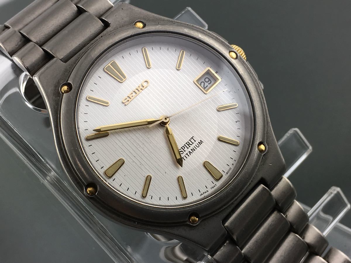 SEIKO SPIRIT TITANIUM 7N47-8000 SEIKO - SEIKO SPIRIT 7N47-8000 