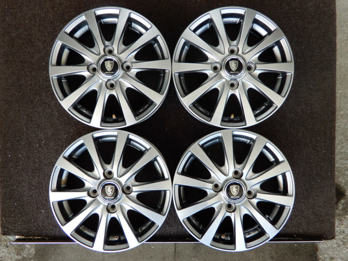 G&frasl;C874-44☆状態良！MANARAY SPORTホイール4本 13×4J 4穴 PCD100