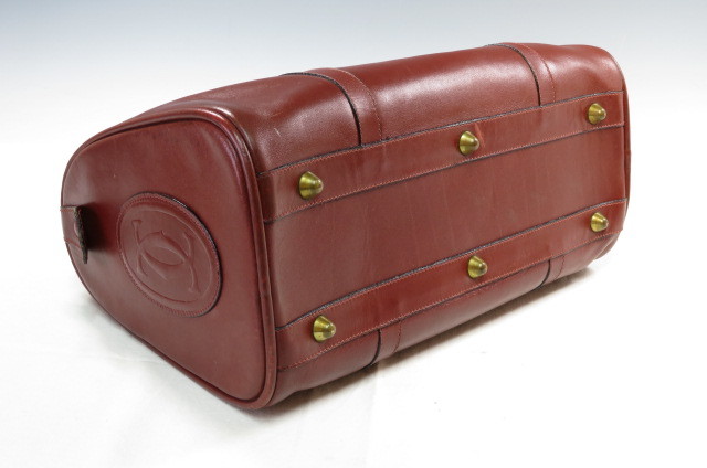 Cartier カルティエ 2C/マストライン レザー ボストンバッグ 