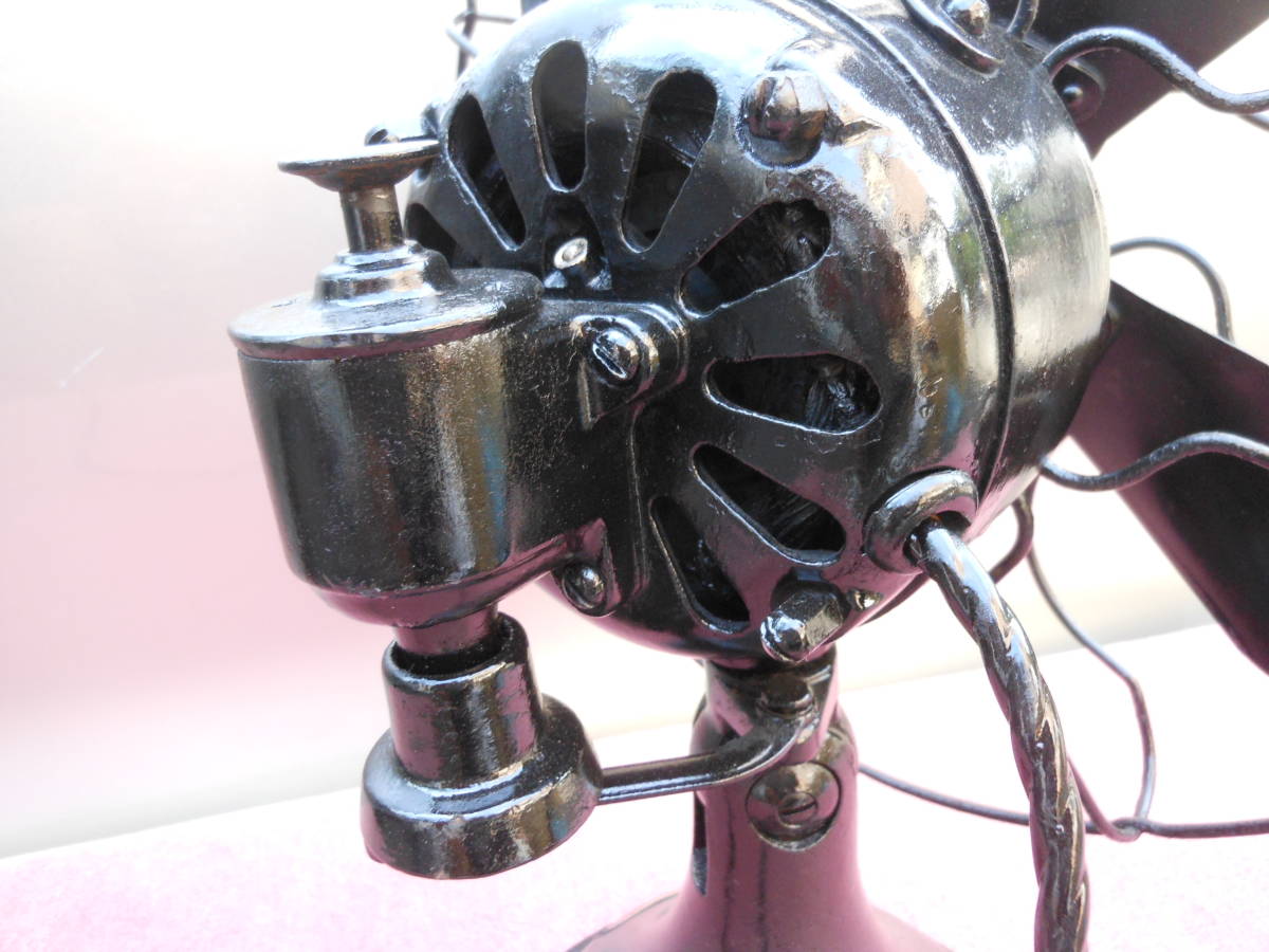 蔵出 古い芝浦扇風機 当時物 動作品 戦前 真鍮4枚羽 希少 扇風機 芝浦