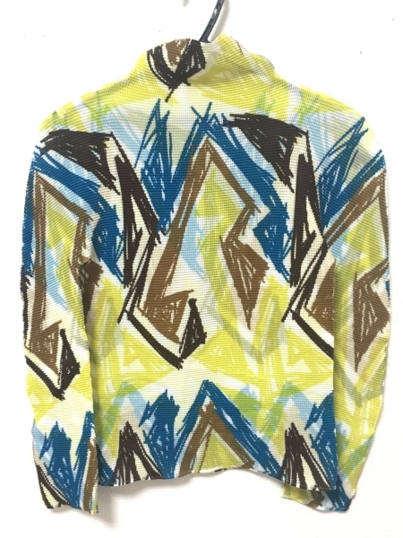 トップス 長袖カットソー イッセイミヤケ ISSEYMIYAKE 白×イエロー