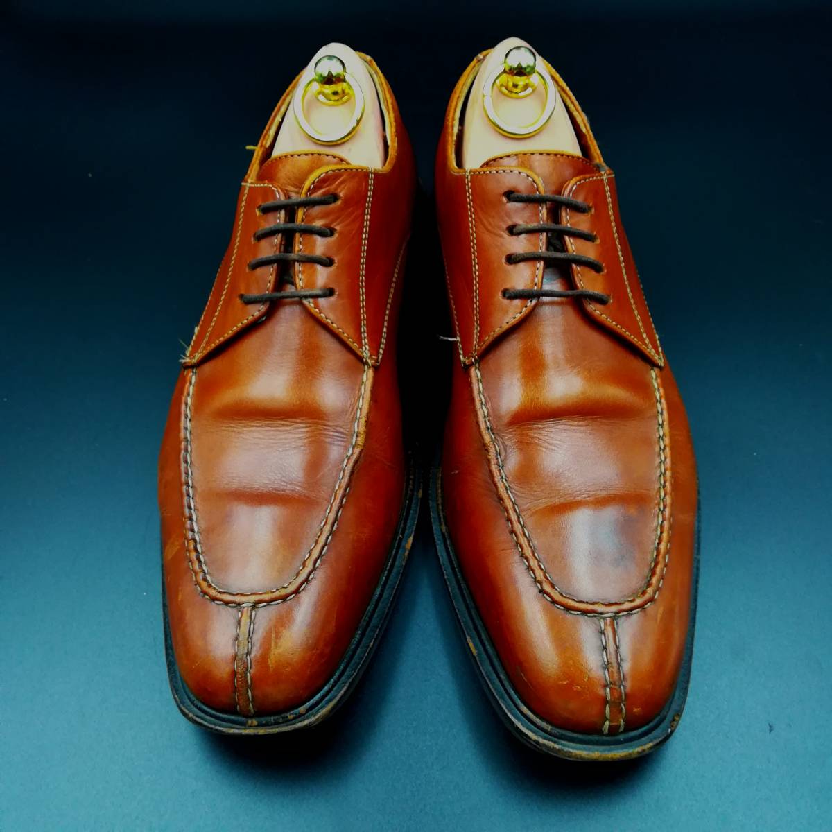 ◇COLE HAAN◇コールハーン◇ブラウンU-チップ 外羽根 8 1⁄2D