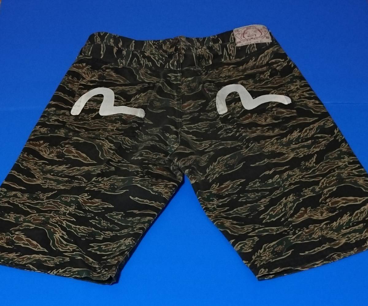 evisu 激レア EVISU エヴィス ハーフパンツ 迷彩 size36 エヴィス