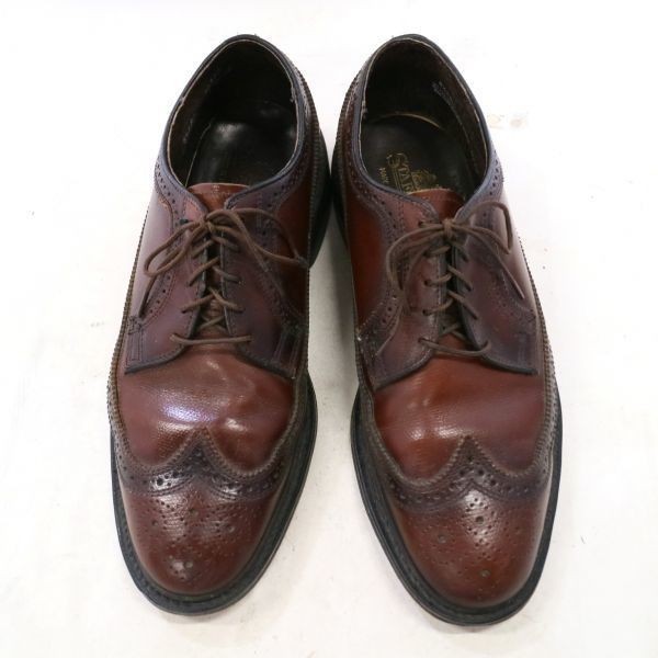 80年代 USA製 STAFFORD スタッフォード ロングウィングチップ レザー