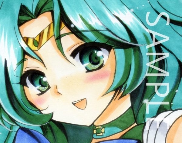 A4◇セーラーネプチューン 海王みちる◇ 直筆 同人手描きイラスト A4