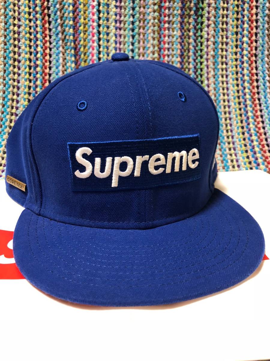即決！！ 7 1/2 Supreme 13aw GORE-TEX Box Logo NEW ERA 青　ブルー　BLUE ニューエラ ゴアテックス 　キャップ