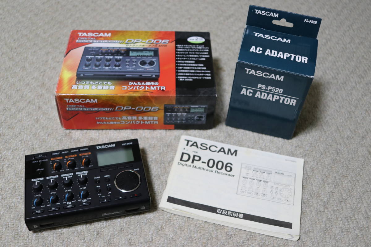 中古電子ポット TASCAM コンパクトMTR DP-006 アダプター付 TASCAM、高音質ステレオ