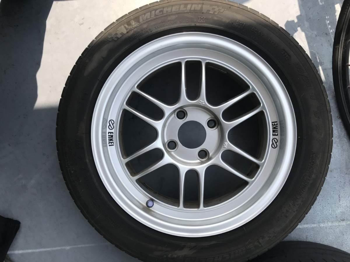 RPF1 ENKEI エンケイ +35 15インチ 4本 PCD100 7J 7.0J 4x100 中古 軽量