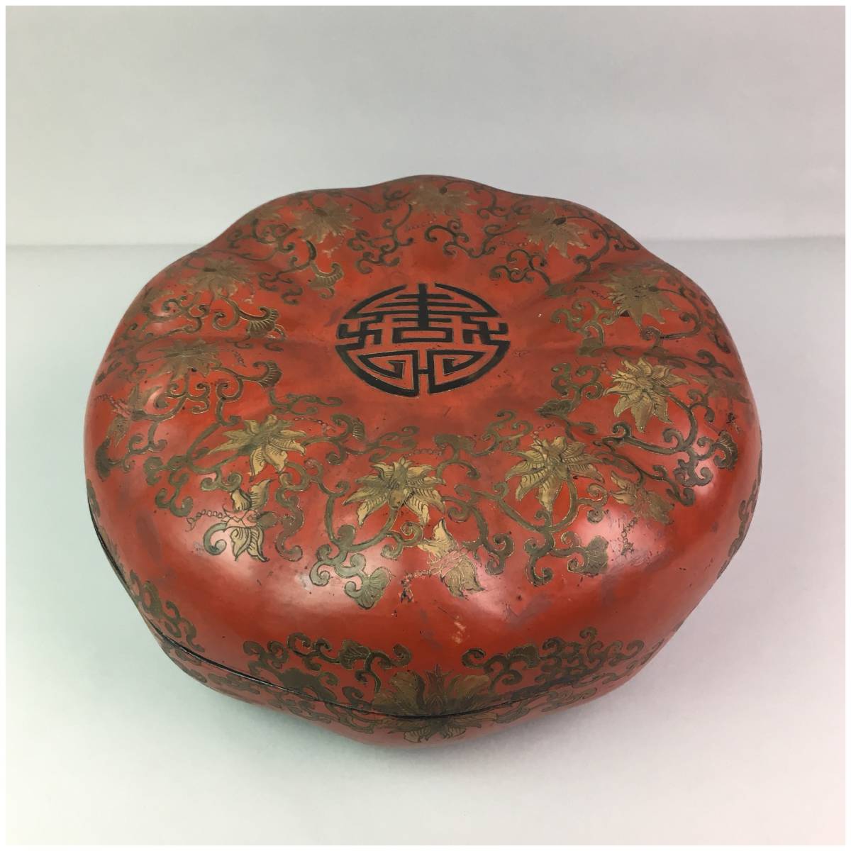 中国　古漆器　菓子器　煎茶道具