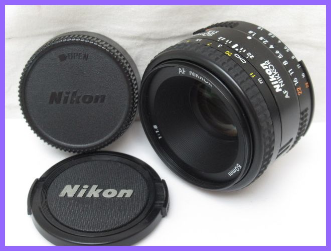 Nikon AF 50mm f1.8 単焦点レンズ レンズキャップ付き Nikon Ai AF