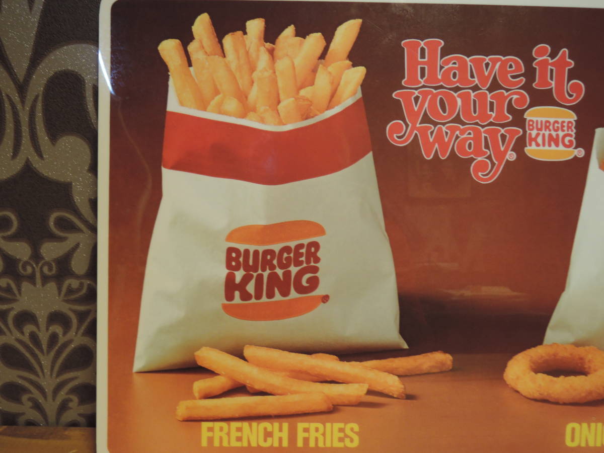 激レア！ 70's バーガーキング メニューボード BURGERKING