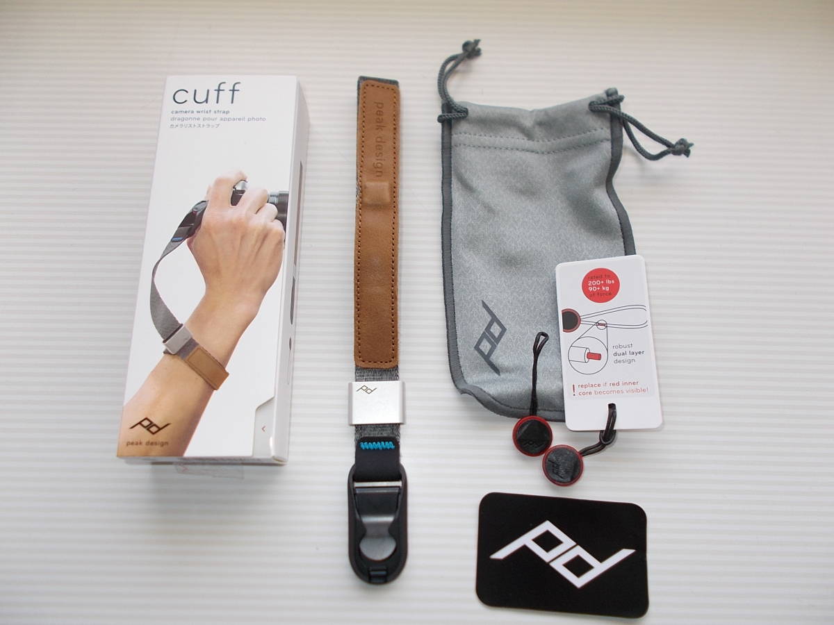 (美品 使用極少）PeakDesign cuff CF-AS-3 ash ピークデザイン カフ カメラストラップ アッシュ