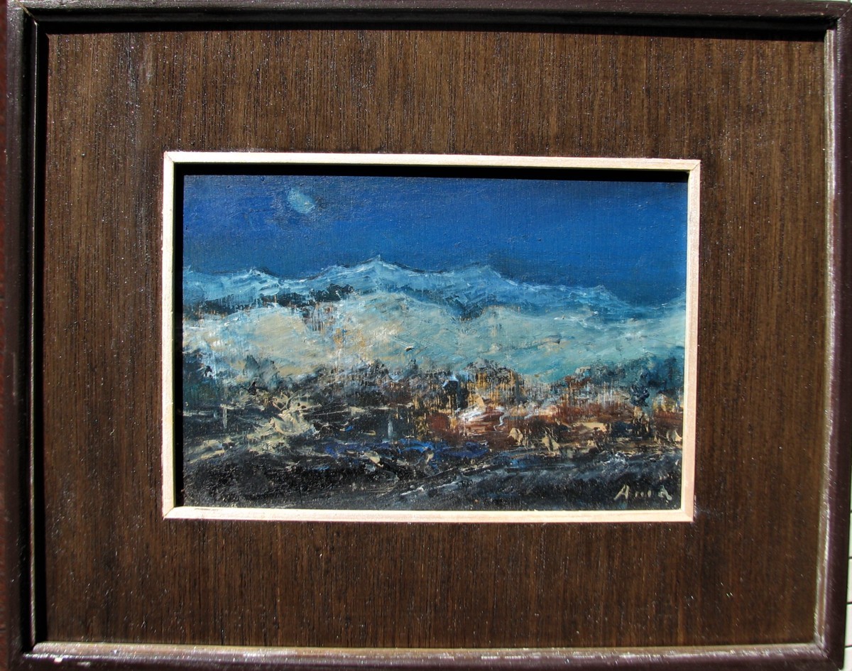 【新品，格安】 抽象超現実絵画 天谷淳三郎 雪山遠望 ミニアチュール油彩 福井の知られざる現代美術 成行(抽象画)｜売買されたオークション情報、yahooの商品情報をアーカイブ公開 - オークファン 抽象画
