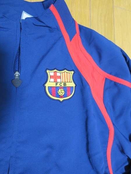ナイキ NIKE メンズ ウインドブレーカー上下 FCBARCELONA 紺地 赤ライン XL 中古良品_2