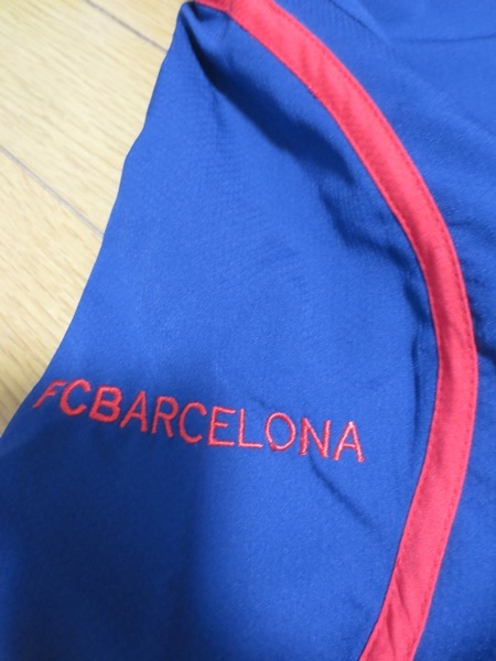 ナイキ NIKE メンズ ウインドブレーカー上下 FCBARCELONA 紺地 赤ライン XL 中古良品_4