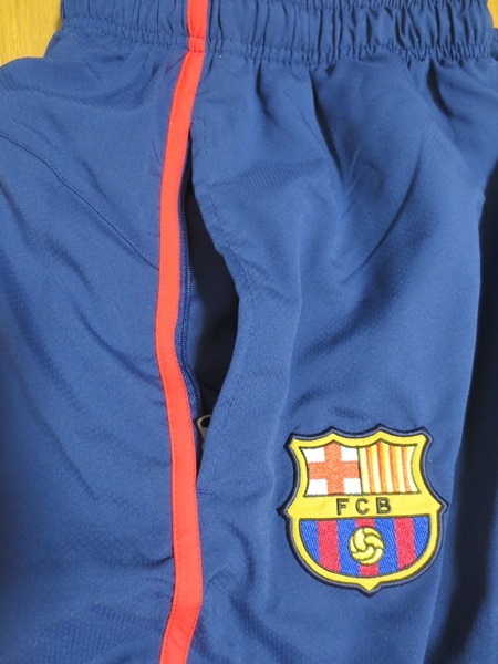 ナイキ NIKE メンズ ウインドブレーカー上下 FCBARCELONA 紺地 赤ライン XL 中古良品_8