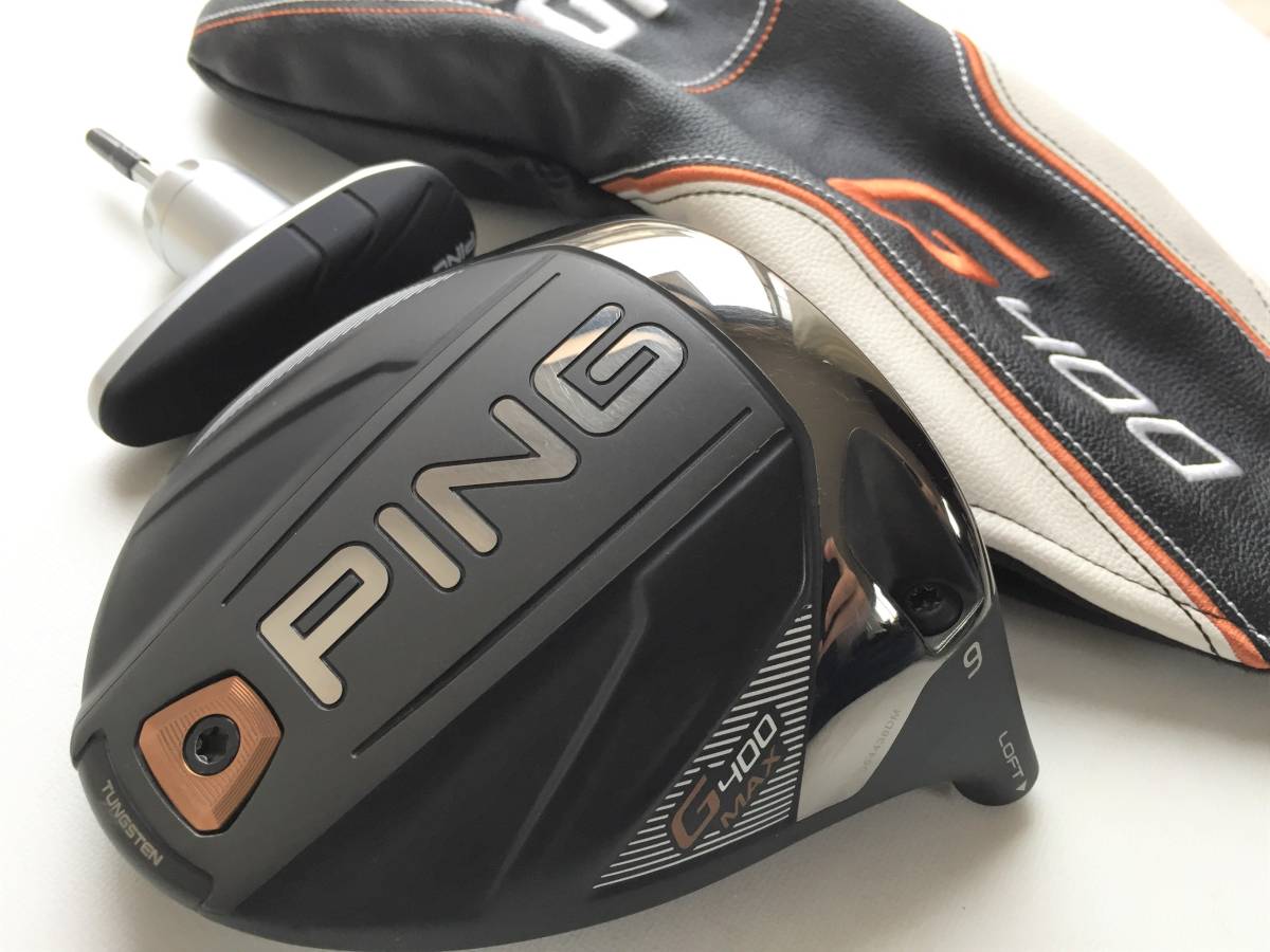 美品 ピン PING G400 MAX 9° ドライバー ヘッド 単体 HC/レンチ付 日本