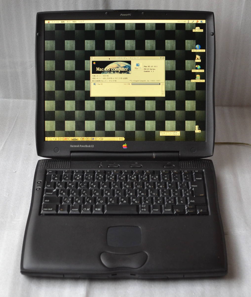 PowerBook G3 Wall Street 350MHz/384MB/6GB/CD 14inch TFT OS8.1 リカバー付 美
