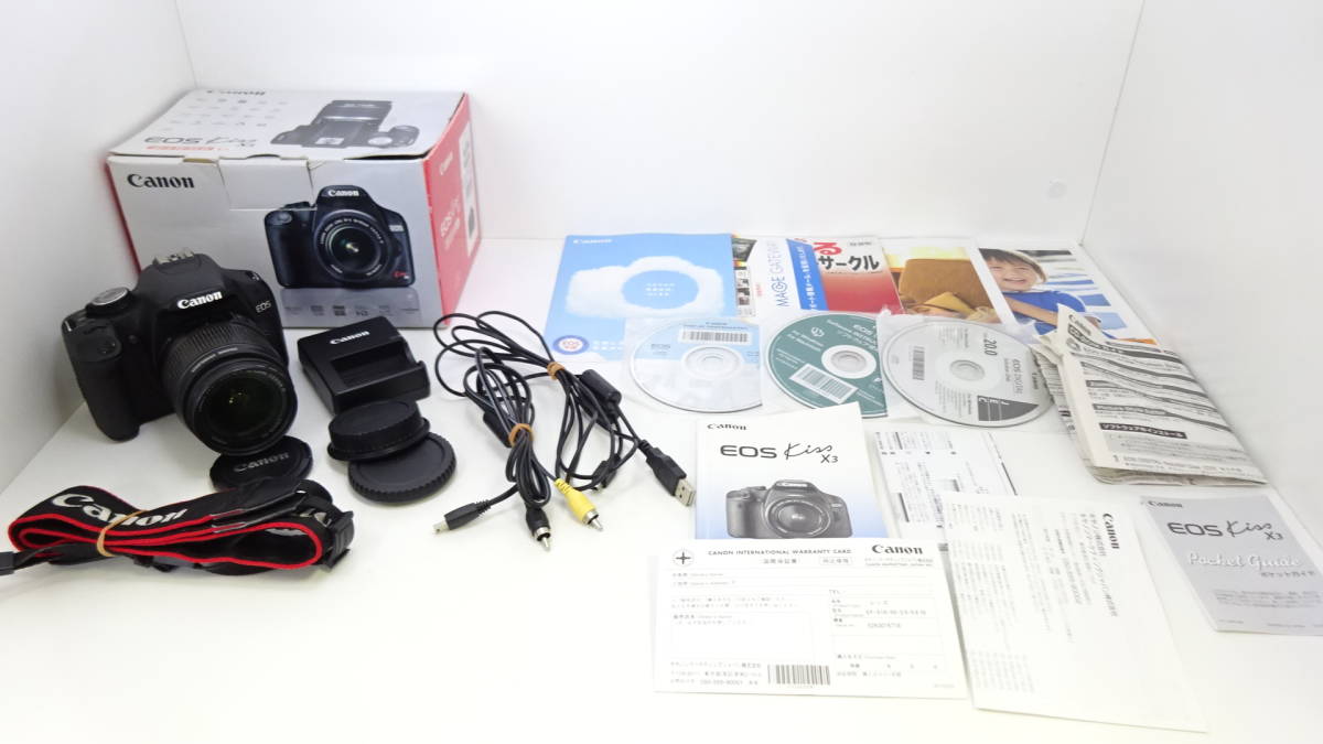 EOS 電源OK♪Canon EOS Kiss X3 デジタル一眼レフ☆レンズ EF-S 18-