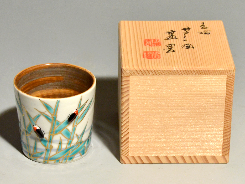 W8 蓋置 『色絵 三ツ蝶』『高野昭阿弥 造』 共箱 茶道具 - メルカリ