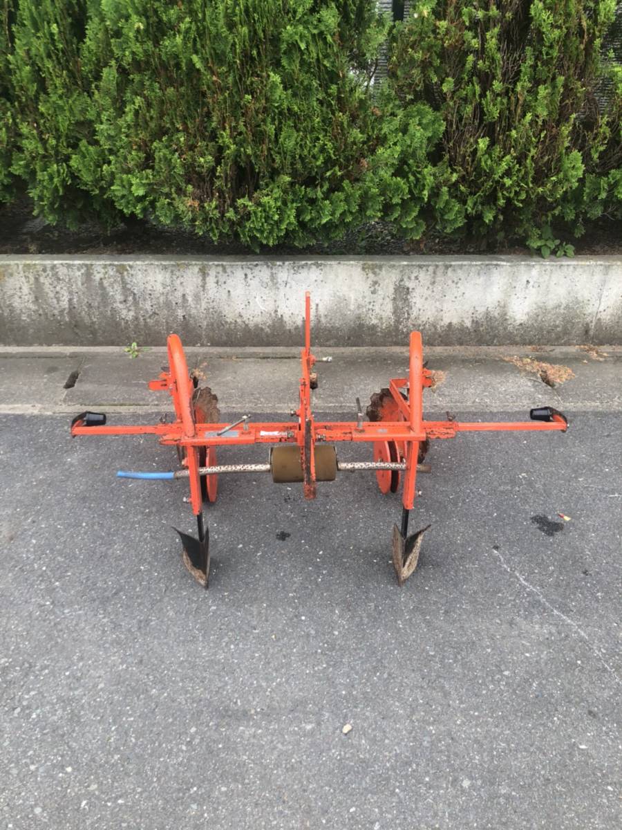 Ａ-384　ハイマルチ　Ｋ型　マルチ張り機　管理機用 パーツ ビニール張り 園芸　中古品_1