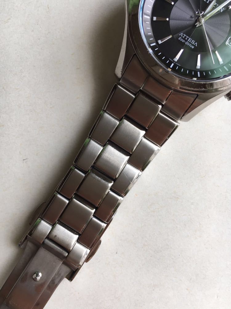 CITIZEN アテッサ　H110-T014836 チタン シチズンアテッサ電波 H110-T014836 チタン製10BARメンズ
