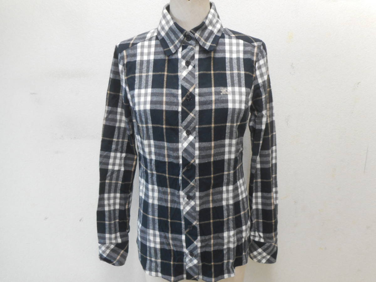 a1028◇BURBERRY BLUE LABEL長袖シャツ◇バーバリーブルーレーベル 