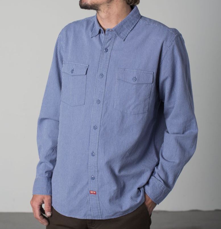 Brixton Olson L/S Woven Shirt Indigo M シャツ