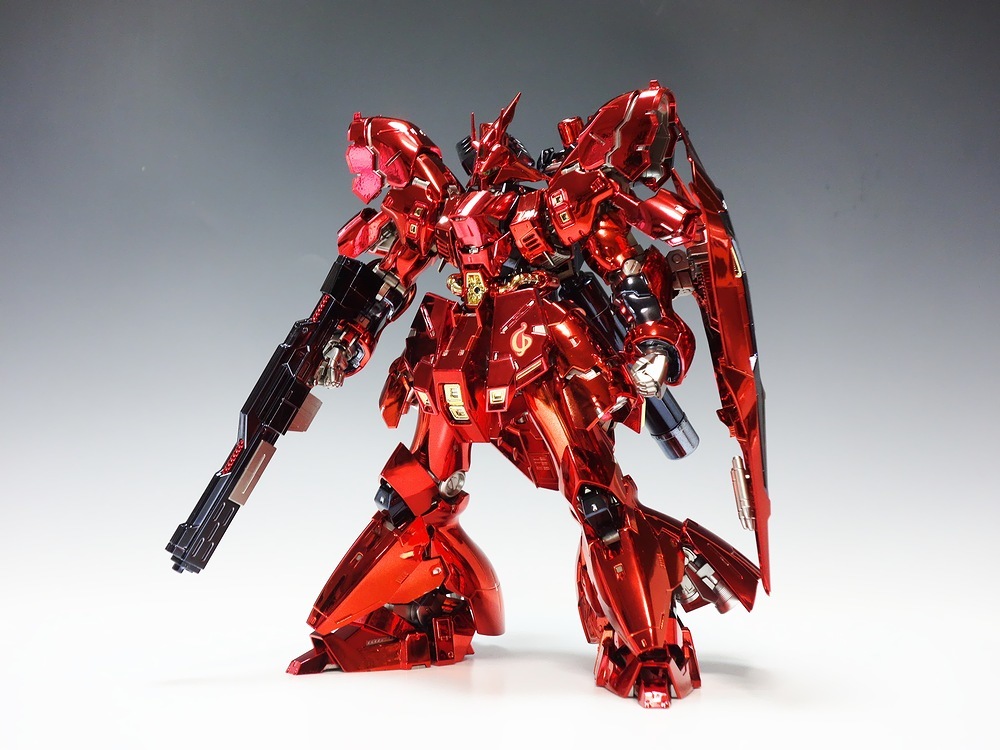 RG サザビー メカニカルコアメッキ ＆ RG νガンダム チタニウム