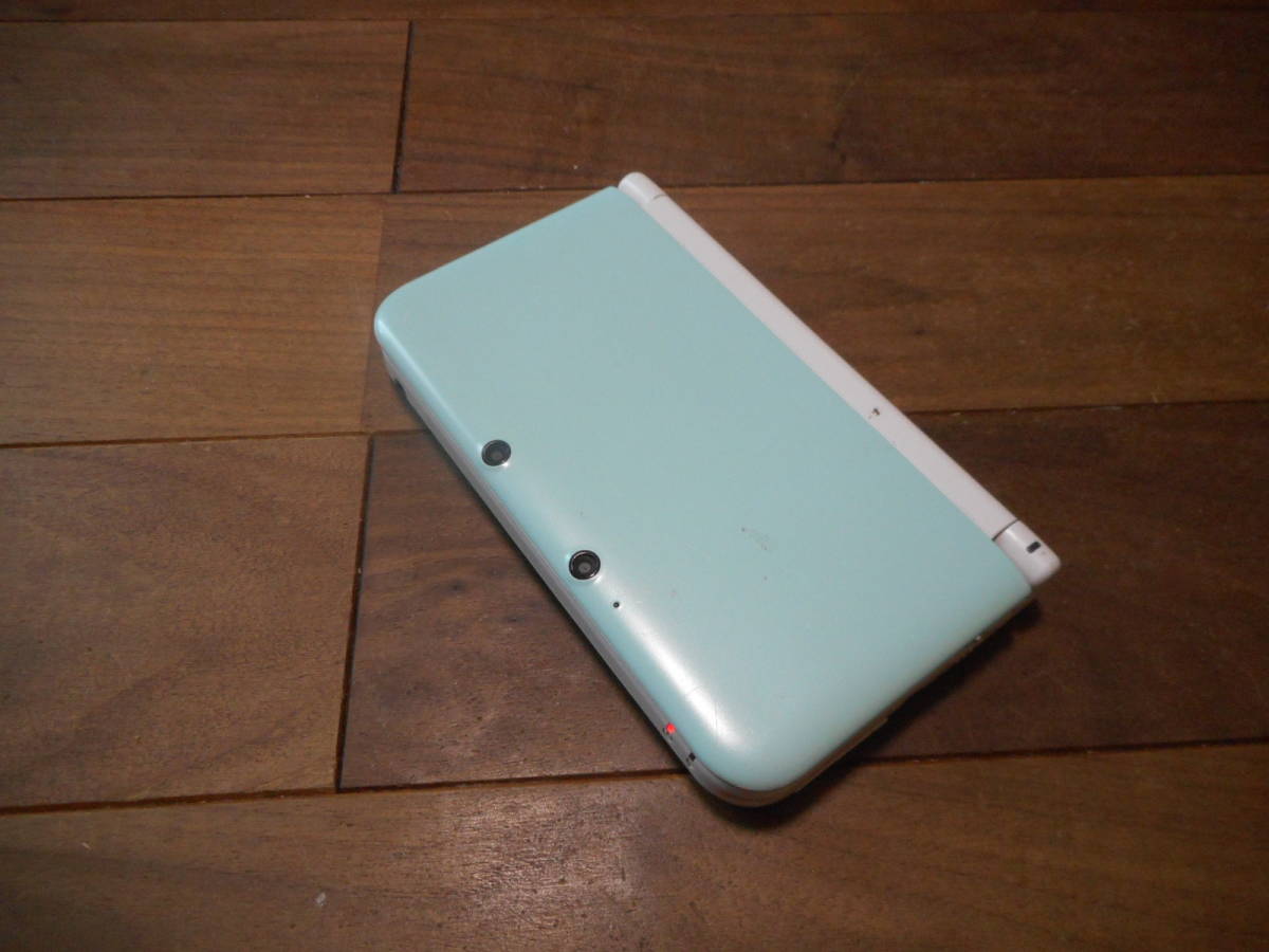 ⑤【完動品】3DSLL本体ミント×ホワイトVer11.7.0-40J【動作良品1円スタート】