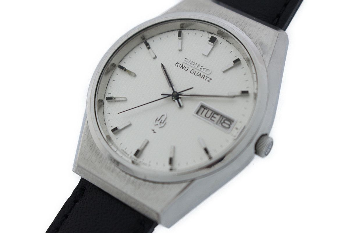 1円~ SEIKO セイコー キングクオーツ デイデイト メンズ腕時計 5856